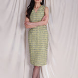 YELLOW TWEED DRESS