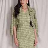 YELLOW TWEED DRESS