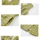 YELLOW TWEED DRESS