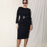 CLASSIC ROUND-NECKLINE DRESS