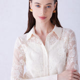 EMBROIDERED LACE BLOUSE