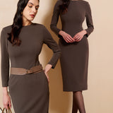 LYOCELL WOOL BLEND DRESS