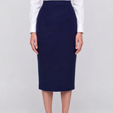 SENSEBYMEI Fitted Pencil Midi Skirt
