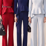Sensebymei Wide-Waistband Cuffed Trousers