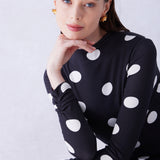 POLKA DOTY PRINT DRESS