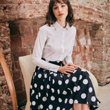 POLKA DOTY PRINT SKIRT