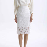 WHITE LACE SKIRT