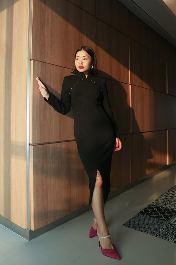 CLASSIC CHEONGSAM DRESS IN LILAC