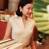 TRIACETATE WOOL BLEND DRESS
