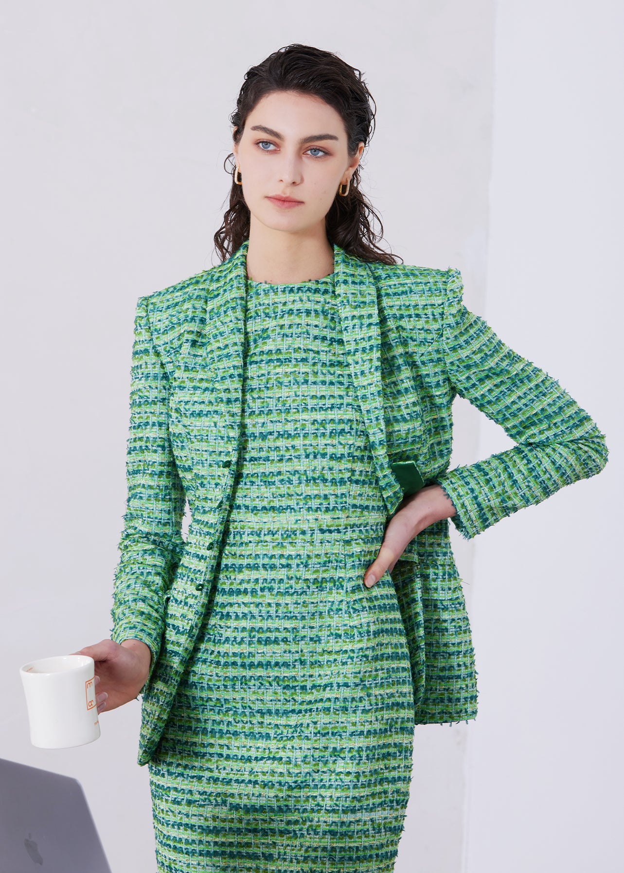 GREEN TWEED JACKET