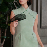 SENSEBYMEI Modern Chinese-Inspired Slit Evening Dress