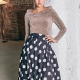 POLKA DOTY PRINT SKIRT