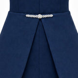 Midi Dress with Detachable Waist Panel