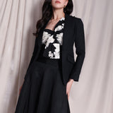 EMBROIDERED PANELED HALF-SKIRT