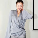 SILK BLOUSE IN GREY