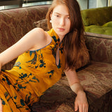 Early Summer | Golden Phoenix Xiangyunsha Qipao
