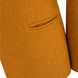 Stand-Collar Zip-Up Wool Blazer