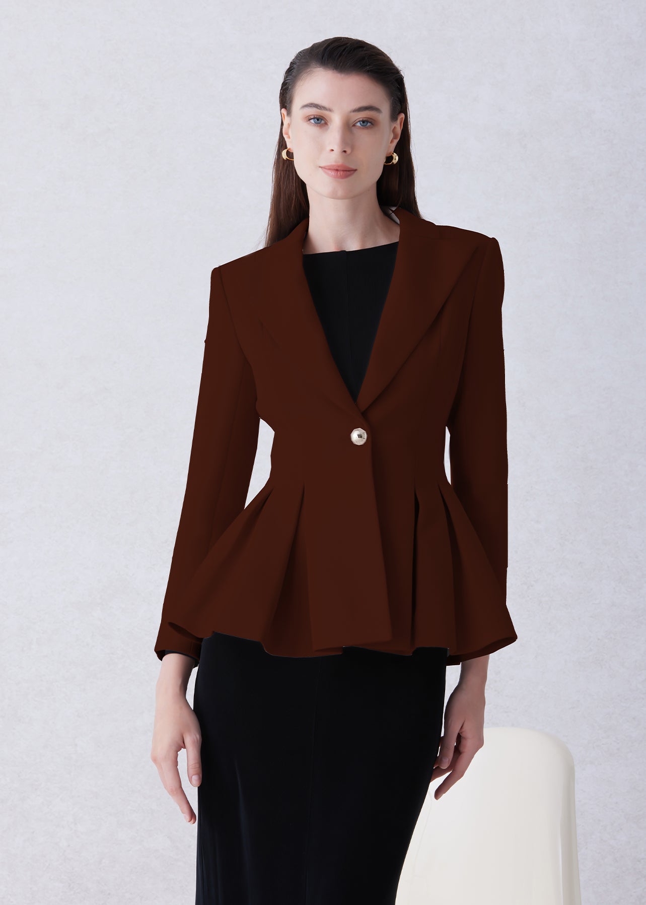 ACETATE BLEND TAILORED JACKET