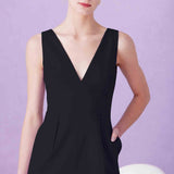 DEEP  V-NECKLINE DRESS