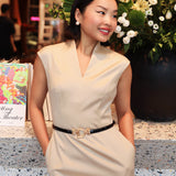 TRIACETATE WOOL BLEND DRESS