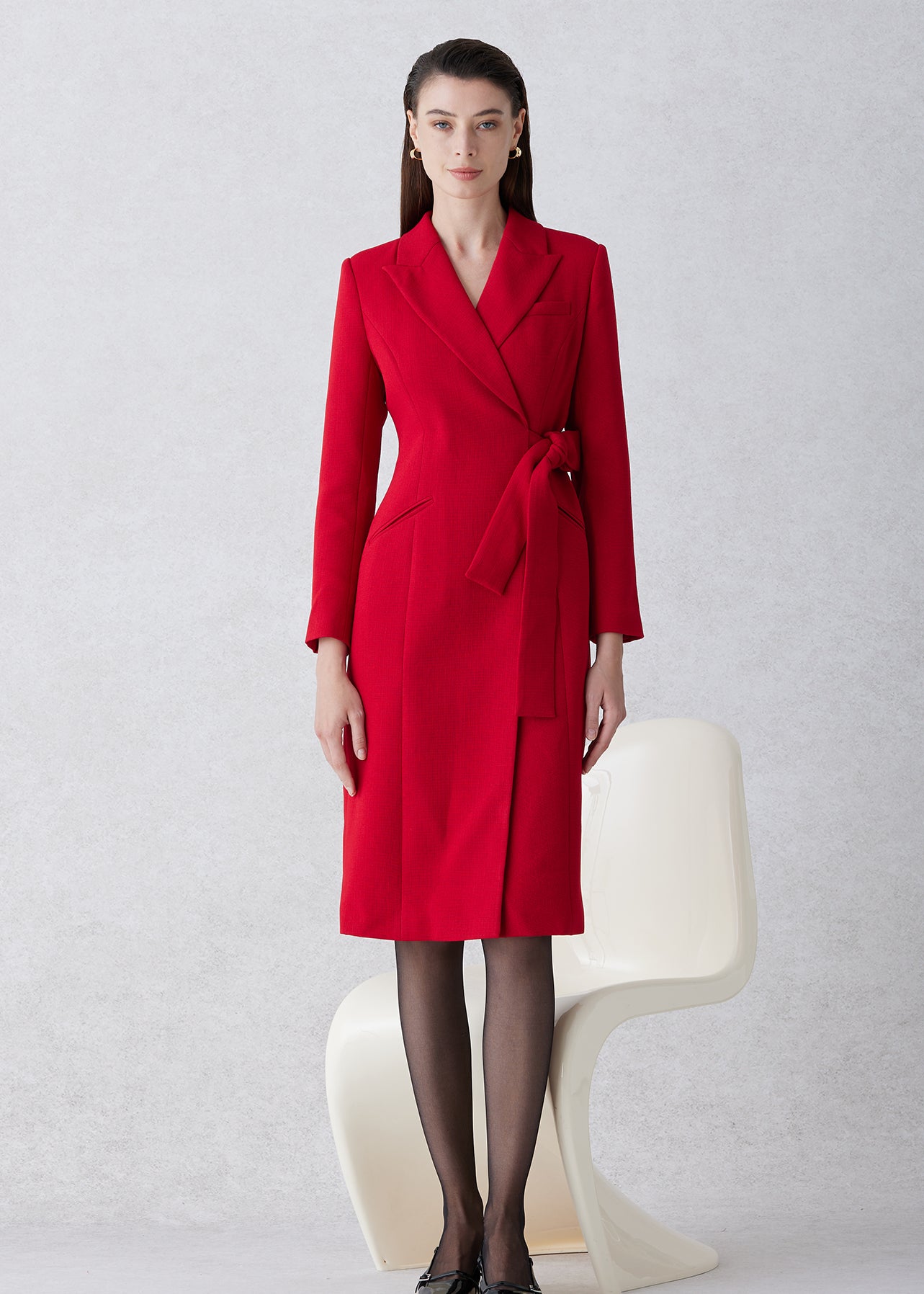 CLASSIC TAILORED COAT IN RED