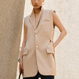 SENSEBYMEI Everyday Workwear Vest — Cool Grey / Light Khaki