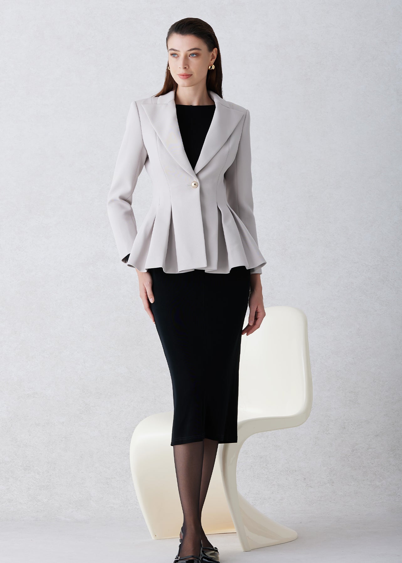 ACETATE BLEND TAILORED JACKET