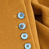 Stand-Collar Zip-Up Wool Blazer