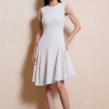 PETAL JACQUARD KNIT DRESS