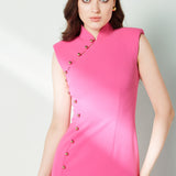 Sensebymei Barbie Pink Modern Cheongsam Dress