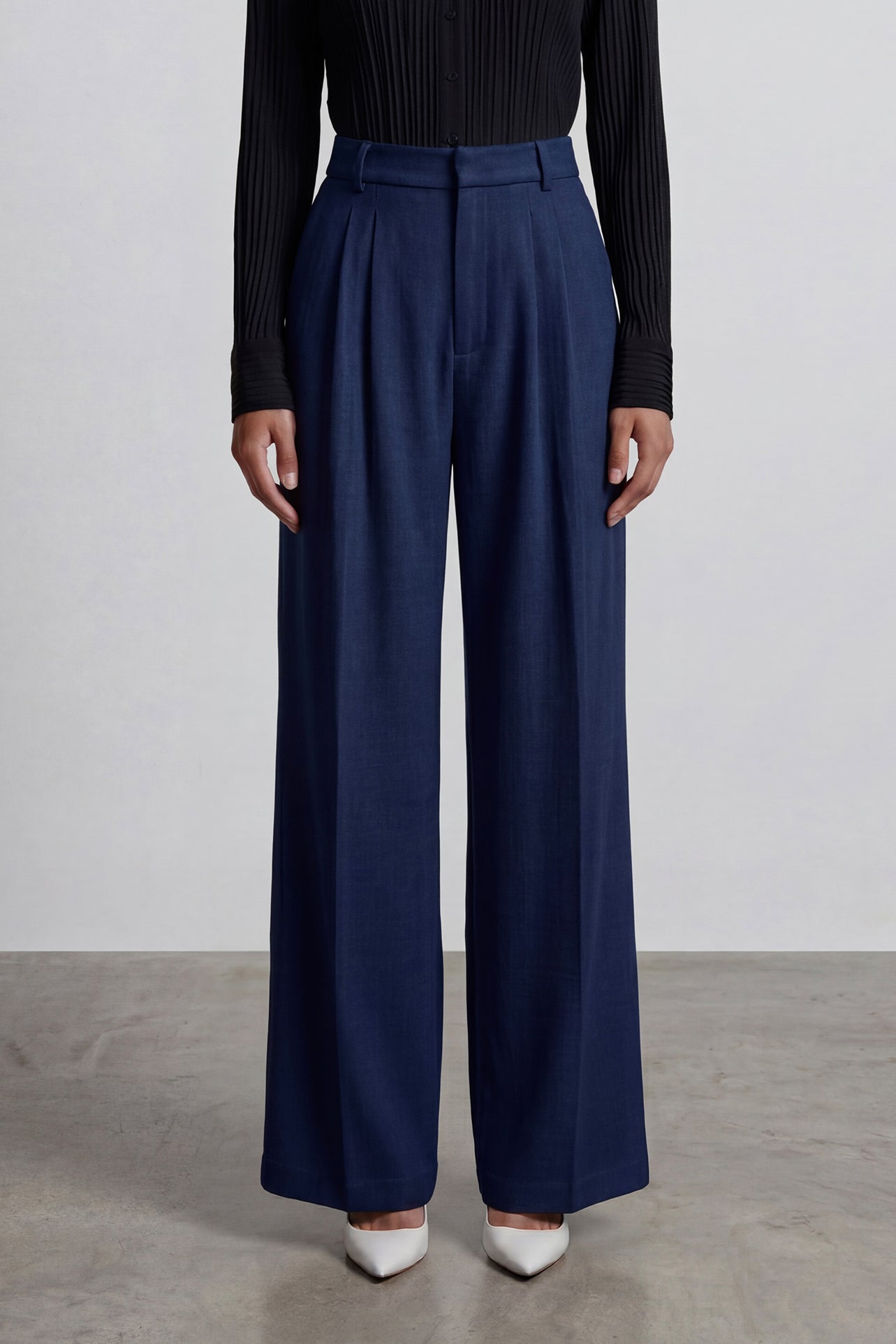 High-Waisted Wide-Leg Trousers