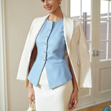 ROSE GOLD BUTTON  SLIM VEST