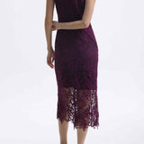 WATER SOLUBLE LACE CHEONGSAM DRESS