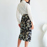 EMBROIDERED FRONT-SLIT SKIRT