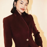 Luxury Silk–Wool Blend Coat