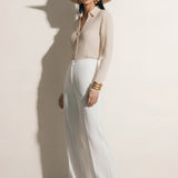 Pleated Linen Blend Shirt