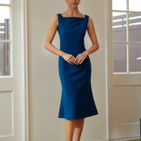SQUARE NECK MERMAID DRESS