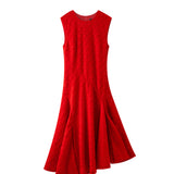 PETAL JACQUARD KNIT DRESS