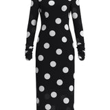 POLKA DOTY PRINT DRESS