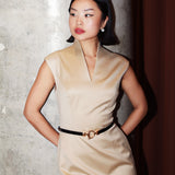 TRIACETATE WOOL BLEND DRESS