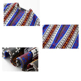 COLOR-CLASH STRIPED JACQUARD CAPE