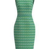 GREEN TWEED DRESS