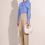 SENSEBYMEI Everyday Workwear — Cool Grey / Light Khaki Double-Pleat Cuffed Trousers
