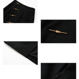 BLACK HIGH-WAISTED SKIRT