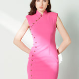 Sensebymei Barbie Pink Modern Cheongsam Dress