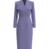 V-NECKLINE DRESS IN LIGHT PURPLE