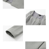 GREY SQUARE NECK DRESS