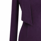 THE FLOW Asymmetric Ruffle-Hem Premium Acetate Midi Dress
