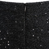 THE ESSENTIAL High-Waist Sequined Alpaca-Blend Straight Mini Skirt