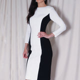 BLACK&WHITE CONTRAST DRESS